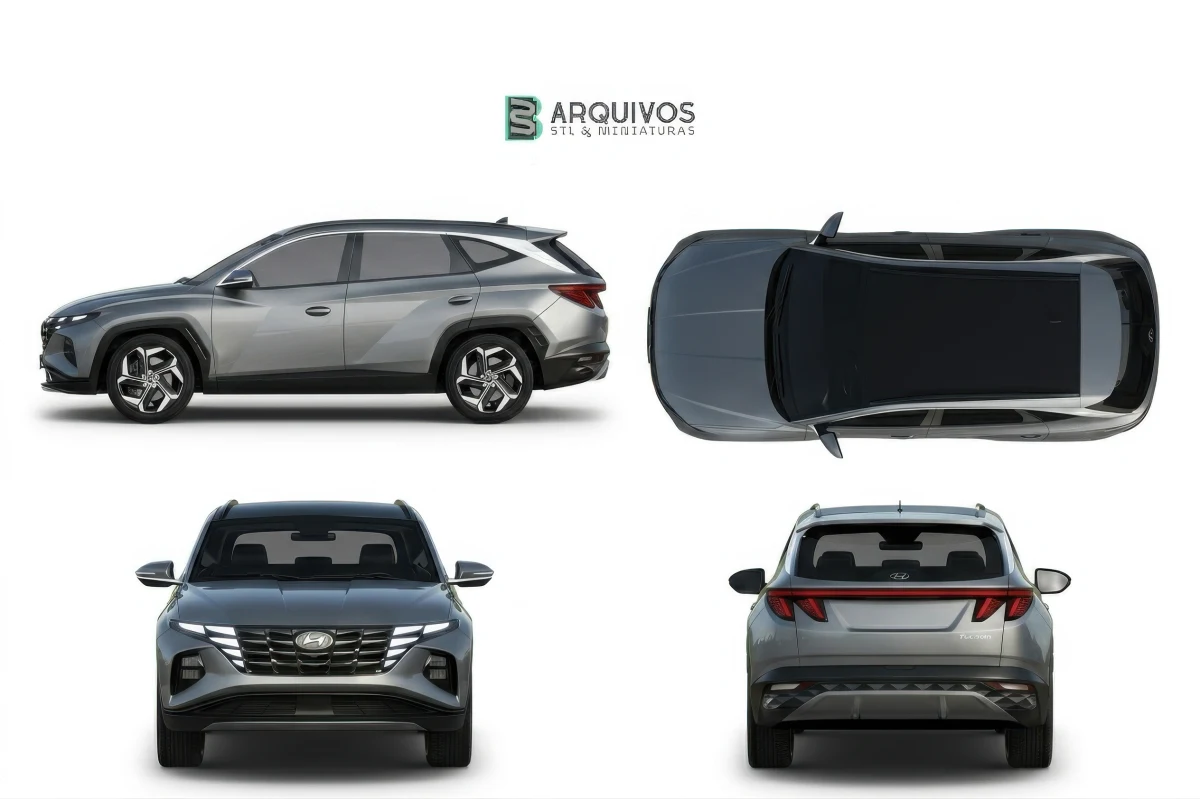 Modelo 3D STL - Hyundai Tucson 2021 — foto 6